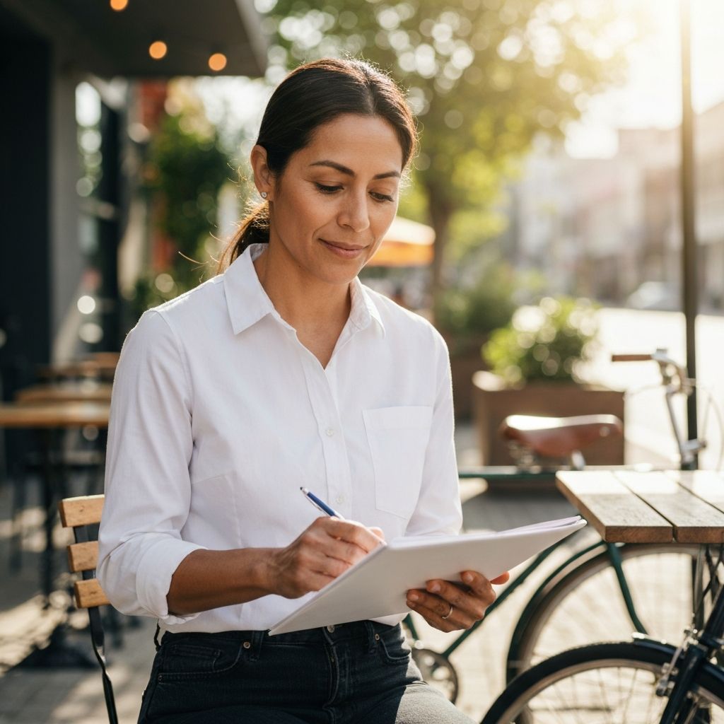 Mujer hispana de cuarenta años emprendedora