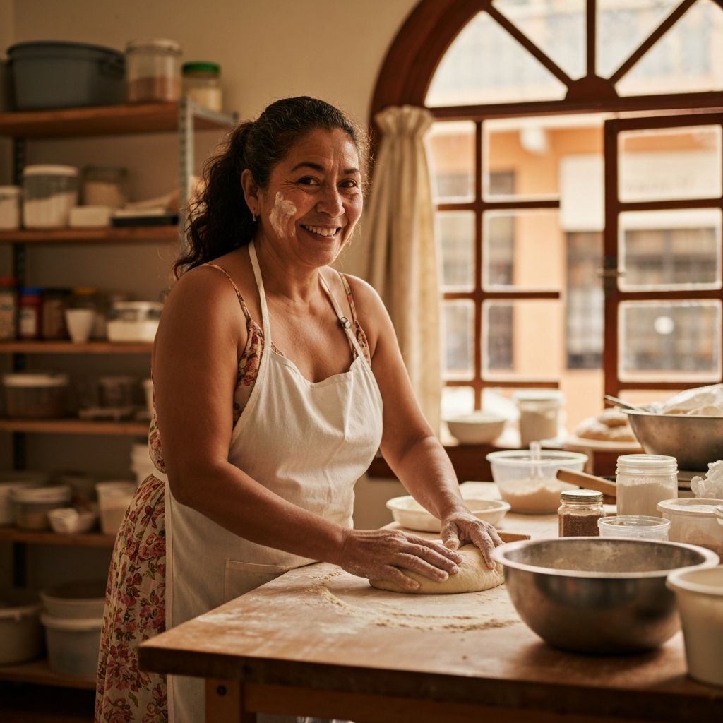 Mujer hispana madura emprendedora