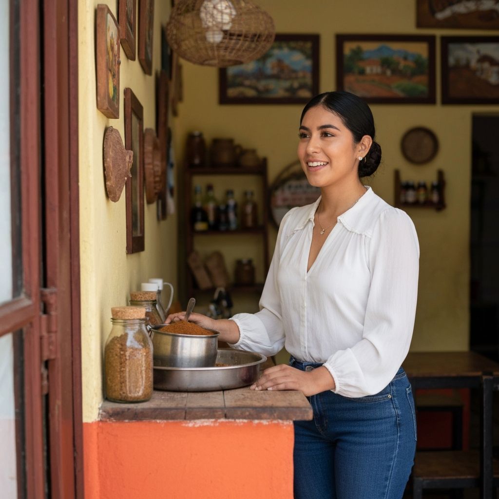 Mujer hispana joven emprendedora